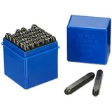 Relaxdays Schlagbuchstaben Set 6 mm Dunkelblau,Schwarz