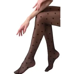 Oroblu Strumpfhosen Polka Dot Tights 20 Schwarz Polyamid Small Damen
