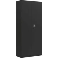 vidaXL Aktenschrank 90 x 40 x 200 cm schwarz