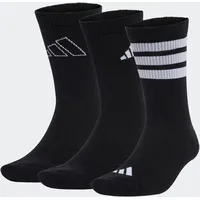 adidas Logo Funktionssocken 3er Pack Schwarz/Weiß L 43-45