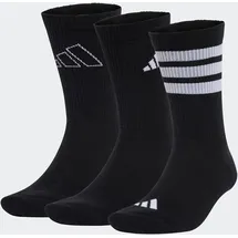 adidas Logo Funktionssocken 3er Pack Schwarz/Weiß L 43-45