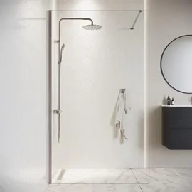 Badplaats Florida Walk-In-Dusche 100 x 200 cm Silber Sicherheitsglas