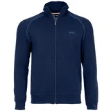 Boss Herren Sweatjacke - Mix & Match Jacket Z, Zipper, Loungewear, Stretch Cotton Blau M