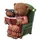 MARELIDA LED Bär mit Teddybär im Sessel Dekofigur Batterie 22cm