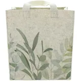 Dekoleidenschaft Filztasche Blätter aus recyceltem Filz, beige, große Einkaufstasche, Shopper, Tasche, Tragetasche