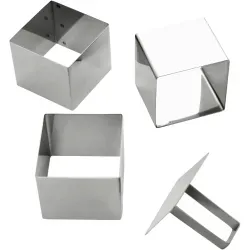 SCHNEIDER Schaumspeiseringe-Set, Quadrat 166500 , Höhe: 55 mm, 4-teilig (3 Formen + 1 Drücker)