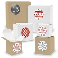 Itenga Adventskalender zum Füllen 24x Quader Würfel gemischt WEISS