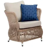 Xlmoebel Sessel Hochwertiger Rattan-Sitzer in Beige mit stilvollem Design für (Sessel), Hergestellt in Europa beige