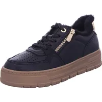 Marco Tozzi Damen Plateau Sneaker mit Schnürsenkeln Freizeit, Schwarz (Black Comb), 41