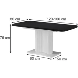 Vicco Fenaro 120 x 77,4 x 80 cm schwarz/weiß
