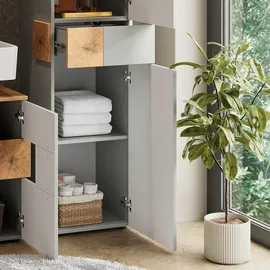Vicco Eden Hochschrank 40 x 184,2 cm Grau/Artisan MDF