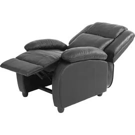 Mendler Fernsehsessel Lincoln Kunstleder 84 x 102 x 0 cm Schwarz