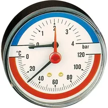 CALEFFI Thermomanometer 1/2 Zoll 0-4 bar