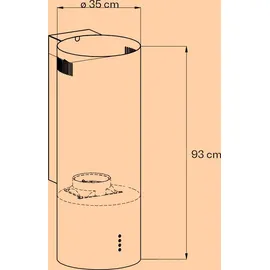 Klarstein Inselhaube 93 cm Weiß