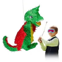 Relaxdays Pinata Drache Gelb/Grün/Rot