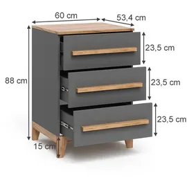 VitaliSpa Malia 60 x 88 cm Grau/Artisan