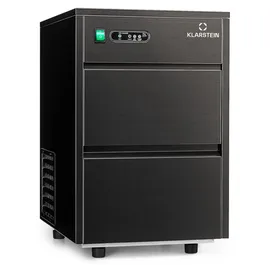 Klarstein Eiswürfelmaschine für Bars Camping Gastro, Schnelle Eiswürfelmaschine mit LED Display & R600a Kühlmittel, 145W Profi Eiswürfelbereit... - Schwarz