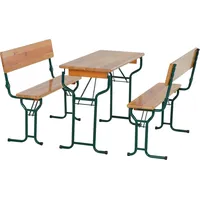 Natura Festzeltgarnitur 3teilig 110 cm mit Rückenlehne