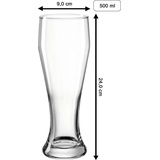 LUXENTU Biergläser, Weißbierglas mit Gravur 65. Jubiläum (0.74 l)