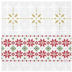 DUNI Zelltuch Serviette 33x33cm 1/4F. Tradition