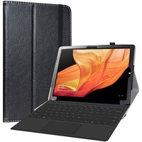 LiuShan kompatibel mit CHUWI UBook X Tablet 12 Inch Tablet PC 2 in 1 hülle,Folding PU Leder Tasche Hülle Case mit Ständer für 12" CHUWI UBook X Tablet 12 Inch Tablet PC 2 in 1,Schwarz