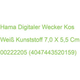 Hama digitaler Wecker Kos weiß Kunststoff 7,0 x 5,5 cm