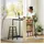 Homcom Bartisch mit Barhocker Set 3-tlg. 120 x 75 x 60 cm Eiche Schwarz