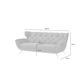 jette home Sofa Caldara ¦ gelb ¦ Maße (cm): B: 200 H: 94 T: 95.0