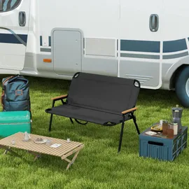 Outsunny Gartenbank 108 x 65 x 73 cm Schwarz