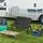 Outsunny Gartenbank 108 x 65 x 73 cm Schwarz