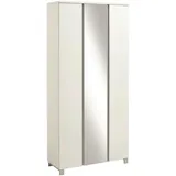 VOSS MÖBEL Salea Garderobenschrank 89x193x37 silber weiß