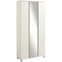 VOSS MÖBEL Salea Garderobenschrank 89x193x37 silber weiß