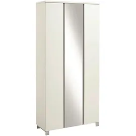 VOSS MÖBEL Salea Garderobenschrank 89x193x37 silber weiß
