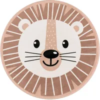 Paco Home - Kinderteppich Teppich Rund Kinderzimmer Spielmatte Rutschfest Löwen beige, 150 Cm Rund