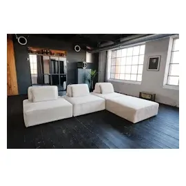 KAWOLA Modulsofa WIOLO SOFT 4 Module 4 Rückenkissen Cord cremeweiß