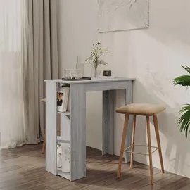 vidaXL Bartisch mit Regal 102 x 50 x 103,5 cm Grau