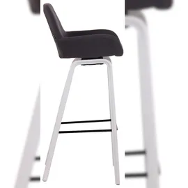 CLP Barhocker Newnan Stoff 4-Fuß Gestell I Thekenhocker Mit Eichenholzgestell I Barstuhl Mit Fußstütze Tresenstuhl Thekenstuhl