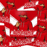 100x Erfurt Sticker/Aufkleber 'Sonst nix!'/ Fußball Fanartikel/ 10,5x10,5 cm/PVC/wetterfest