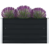 vidaXL Hochbeet 100×100×45 cm Verzinkter Stahl Anthrazit