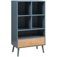 [en.casa] Reyljand Bücherregal 120 x 70 x 40 cm Grau