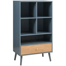 [en.casa] Reyljand Bücherregal 120 x 70 x 40 cm Grau