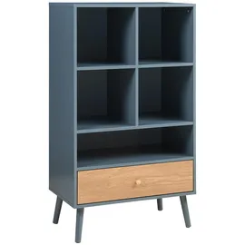 [en.casa] Reyljand Bücherregal 120 x 70 x 40 cm Grau