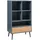 [en.casa] Reyljand Bücherregal 120 x 70 x 40 cm Grau