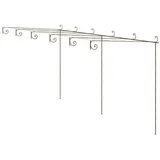 vidaXL Garten-Pergola Antik-Braun 6x3x2,5 m Eisen