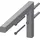 KWC AR Konsole, VARIUS, Edelstahl, 30x170x370 mm, für WT aus MIRANIT