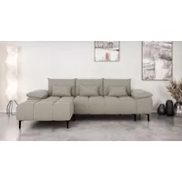 Home Affaire »DROMARA Schlafsofa mit Bettkasten, Maße: B/T/H 277/141/91 cm« L-Form mit Recamiere rechts/links bestellbar, Wellenunterfederung