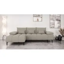 Home Affaire »DROMARA Schlafsofa mit Bettkasten, Maße: B/T/H 277/141/91 cm« L-Form mit Recamiere rechts/links bestellbar, Wellenunterfederung