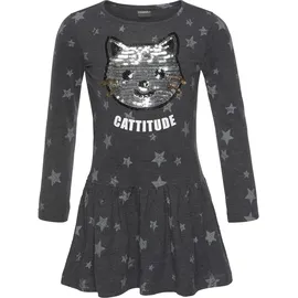 Kidsworld Jerseykleid in anthrazit-gemustert | Gr.: 128/134