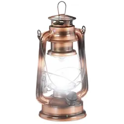 Relaxdays 10 x Sturmlaterne LED kupfer Kupfer,Transparent