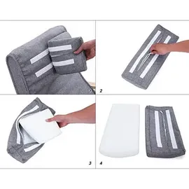 Songmics Schaukelstuhl grau mit verstellbarer Fußstütze 1 St. ergonomisch